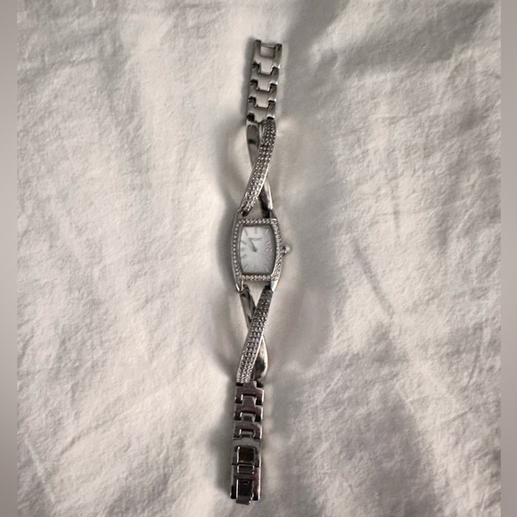 Ladies' DKNY Stainless Steel Crossover Bracelet Watch with Crystal Accents - Picture 4 of 9